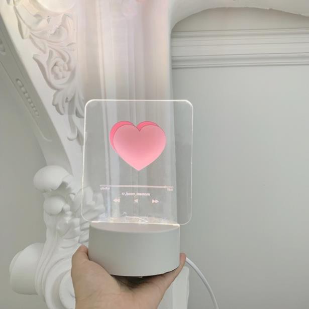 [Có sẵn] Đèn led 3D đèn ngủ Acrylic đèn hình trái tim độc đáo