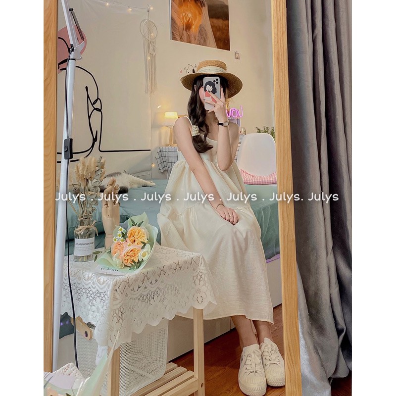 [Mã FAGREEN245 giảm 10% tối đa 30K đơn 99K] Váy maxi dáng babydoll hai dây (ảnh thật shop chụp kèm video) | BigBuy360 - bigbuy360.vn