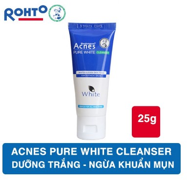 (25g) Kem rửa mặt Acnes Pure White dưỡng trắng kháng khuẩn