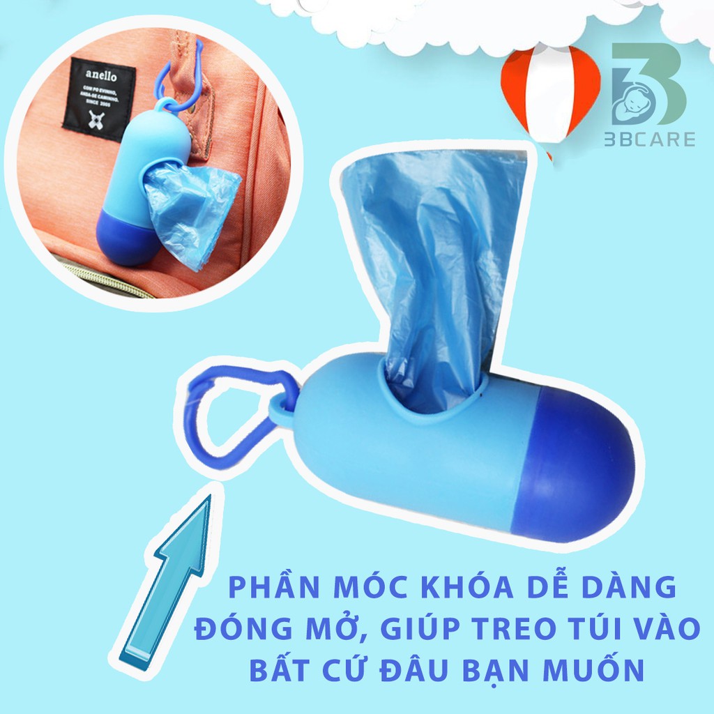 Set đựng túi bóng tiện lợi treo balo, xe đẩy