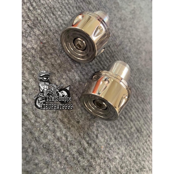 Gù Tay Lái inox đặc Xoay tròn Giọt Nước gắn nhiều dòng xe