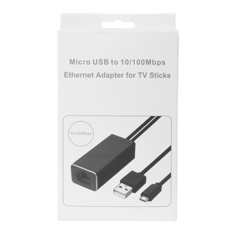Bộ Chuyển Đổi Âm Thanh Tv Hd 480 Mbps Micro Usb2.0 Sang Rj45 Ethernet 10 / 100 Mbps Cho Tv / Google Home / Chromecast Ultra