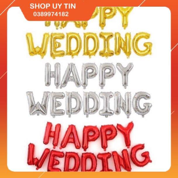 TRANG TRÍ PHÒNG CƯỚI ❤️FREESHIP❤️ Bóng chữ happywedding trang trí phòng cưới,lễ cưới, đám cưới❤️Rẻ Đẹp - RẺ VÔ ĐỊCH