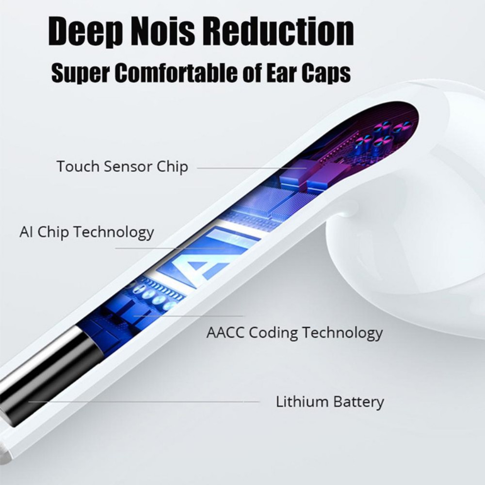 Tai nghe không dây bluetooth 5.0 i12 tws chạm cảm ứng âm thanh nổi sống động chất lượng cao | BigBuy360 - bigbuy360.vn