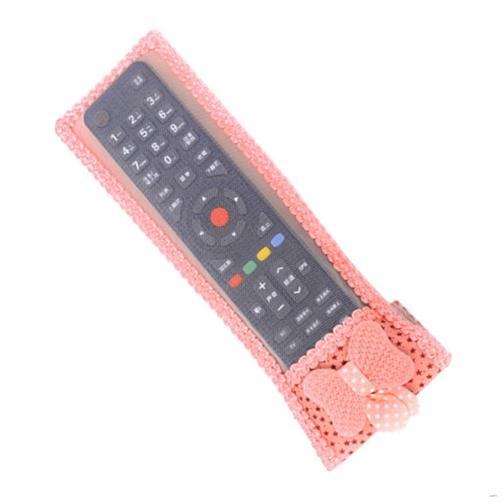 Vỏ Bọc Điều Khiển Tv / Máy Lạnh / Máy Lạnh / Máy Điều Hòa Bằng Vải Ren Đính Nơ Chống Bụi