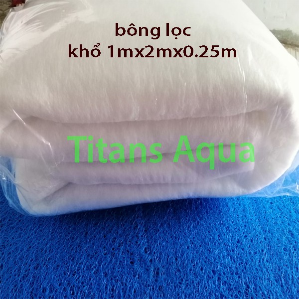 BÔNG LỌC - GÒN LỌC NƯỚC - LỌC THÔ HIỆU QUẢ - 1.2m x 1.6m dày 2.5cm ~ 1kg