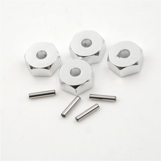 Bộ 4 ốc lục giác lắp bánh xe điều khiển từ xa đường kính 12mm dày 5mm dùng cho xe 1:10 1:12