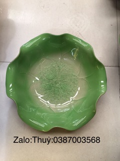 Bát lá sen xanh đk 30 cm