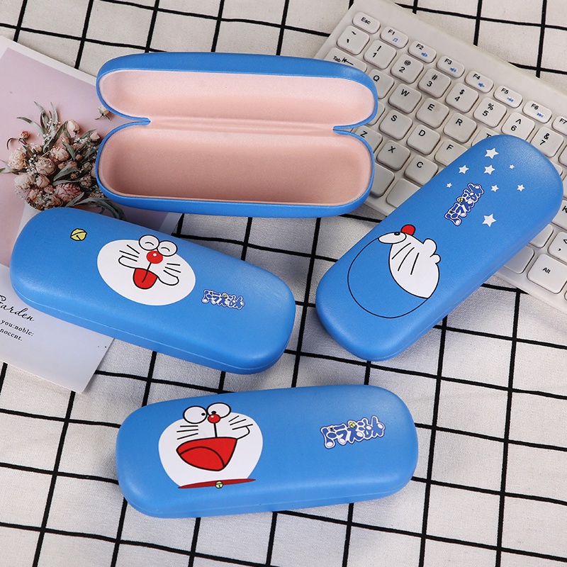 Run Rẩy A Dream Kính Mắt Xanh mập mạp sáng tạo hộp kính hoạt hình thu hộp máy mèo đinh đang mèo học sinh hộp kính mắt