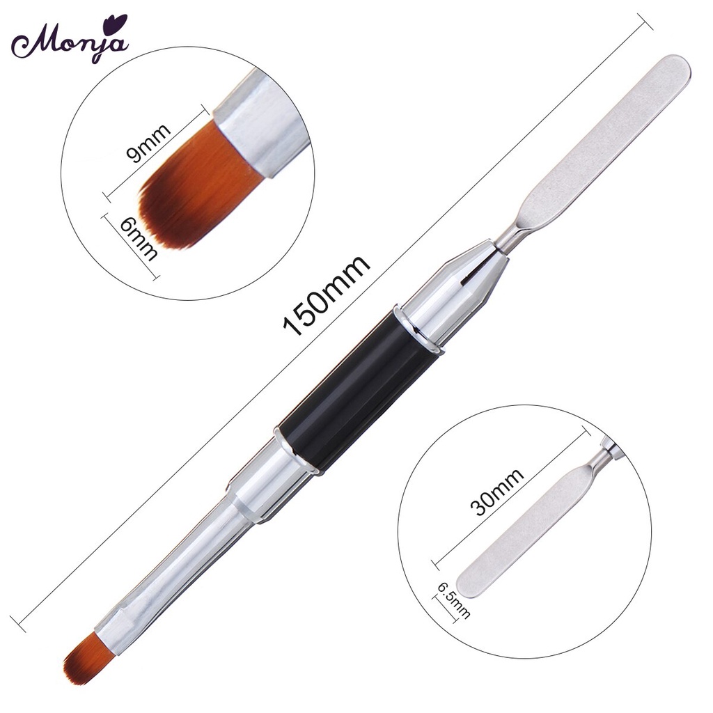 [Hàng mới về] Bộ 2 Cọ Vẽ MONJA Dùng Trang Trí Móng Tay Với 10 Kiểu Khác Nhau