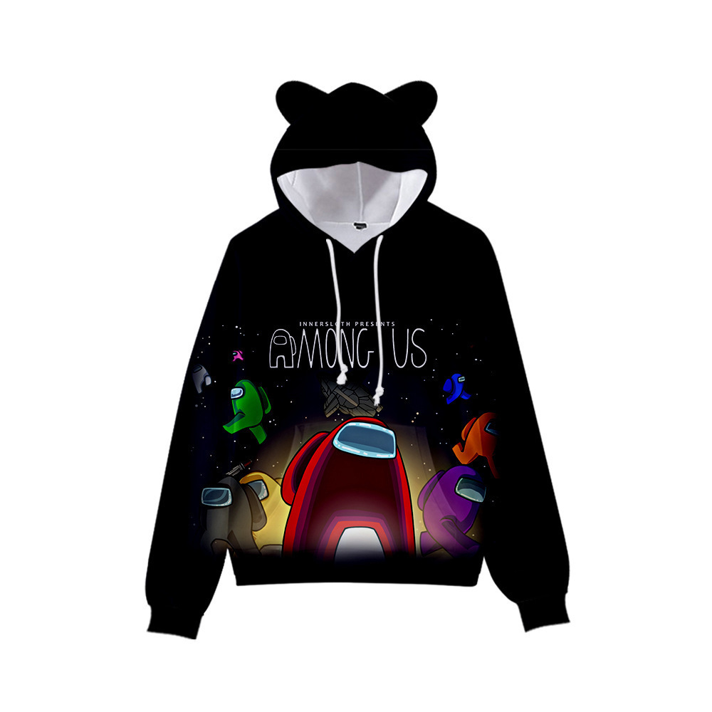 Áo hoodie chui đầu in họa tiết game Among Us vui nhộn mẫu 2020 mới thời trang đường phố cá tính cho nữ