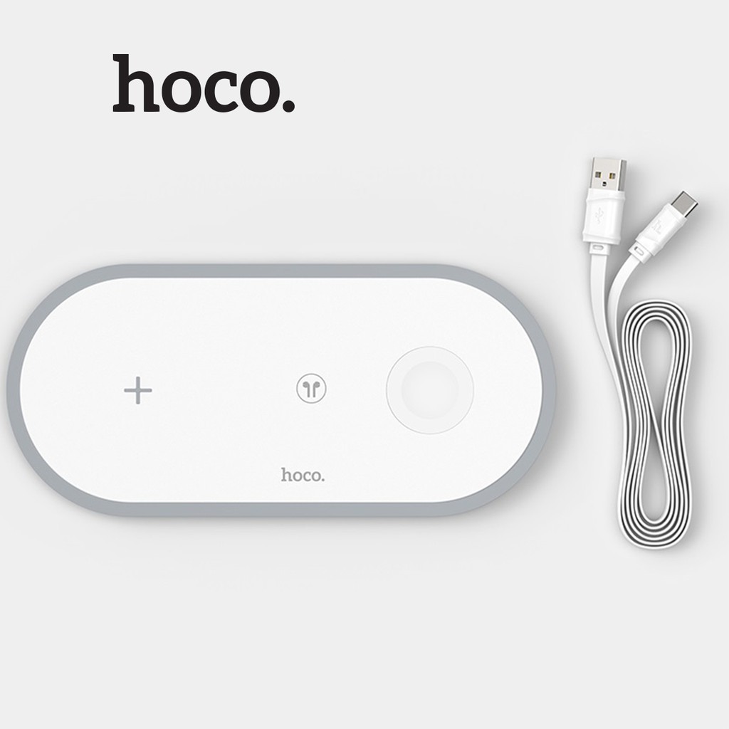 Đế sạc không dây Hoco CW24 chất liệu ABS siêu bền chip sạc thông minh hỗ trợ sạc cho SmartPhone, iWatch, AirPods