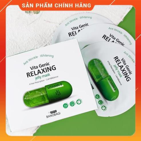 CHÍNH HÃNG  Mặt nạ thuốc màu xanh lá- Banobagi Vita Genic Jelly Mask Relaxing Vitamin B(miếng)