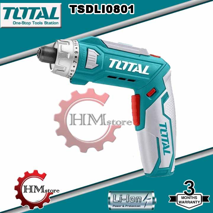 [Chính hãng] Máy vặn vít dùng pin 8V TOTAL TSDLI0801 - Mát siết ốc vít TOTAL 8V