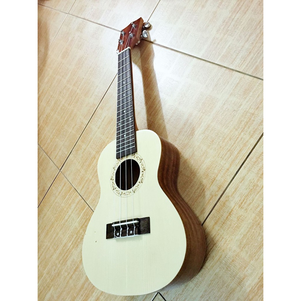 ( BIG SALE ) Đàn Ukulele Concert Gỗ size 23 Sáng hoa văn giá rẻ, chất lượng tốt - HÀNG CÓ SẴN