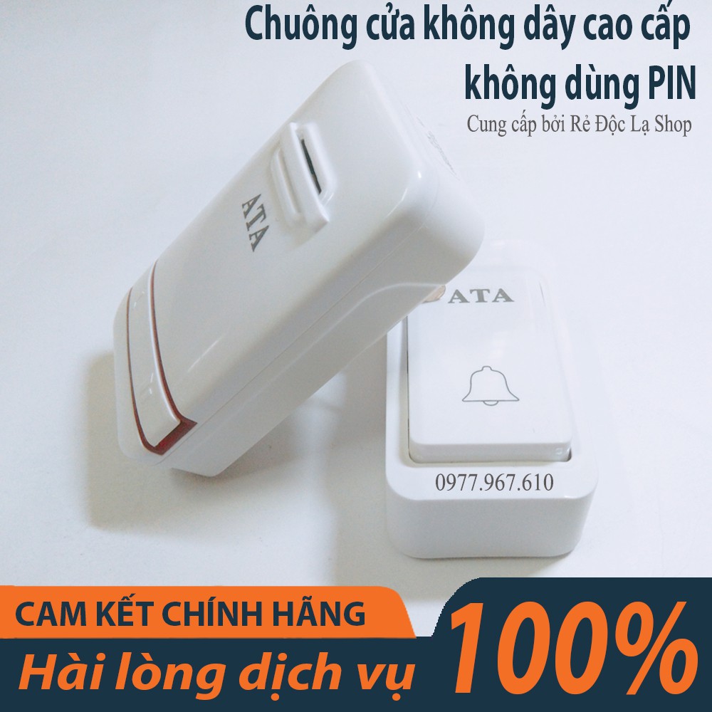 CHUÔNG CỬA KHÔNG DÂY KHÔNG DÙNG PIN ATA AT-919