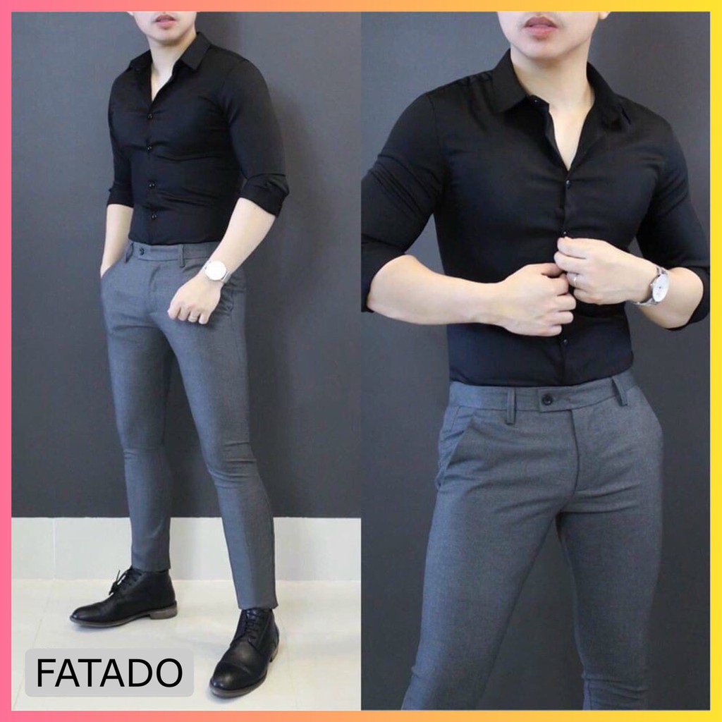 Áo sơ mi trắng nam gấp hộp, sơ mi nam dài tay công sở lịch lãm - FATADO SM30 | WebRaoVat - webraovat.net.vn