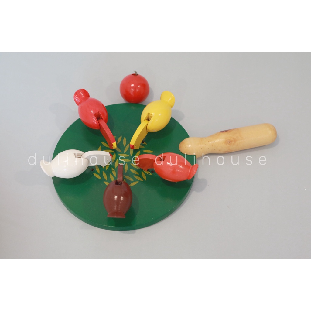 Đồ chơi Gỗ đàn gà mổ thóc - Giúp bé cầm nắm rèn luyện bàn tay, phát triển cơ quan thính giác &amp; thị giác