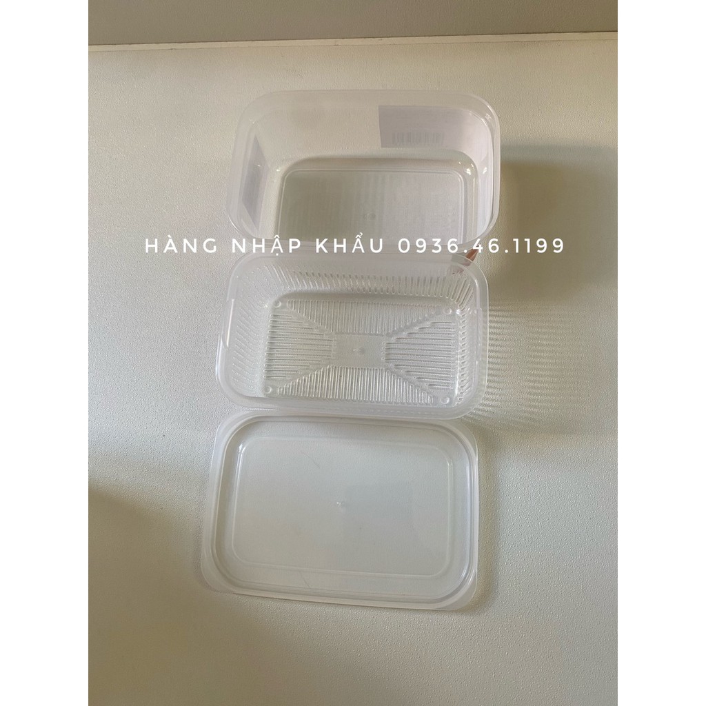 Hộp nhựa cao cấp Nhật bản đựng thực phẩm có lưới thoát nước 600mL nhựa cao cấp chịu nhiệt Nakaya Nhật Bản