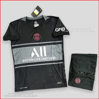 Áo PSG Sân Khách 2021 | Bộ Áo Đấu PSG Sân Khách Mẫu Thứ 3 Mùa Giải C1 2021/2022 Màu Đen vải thái