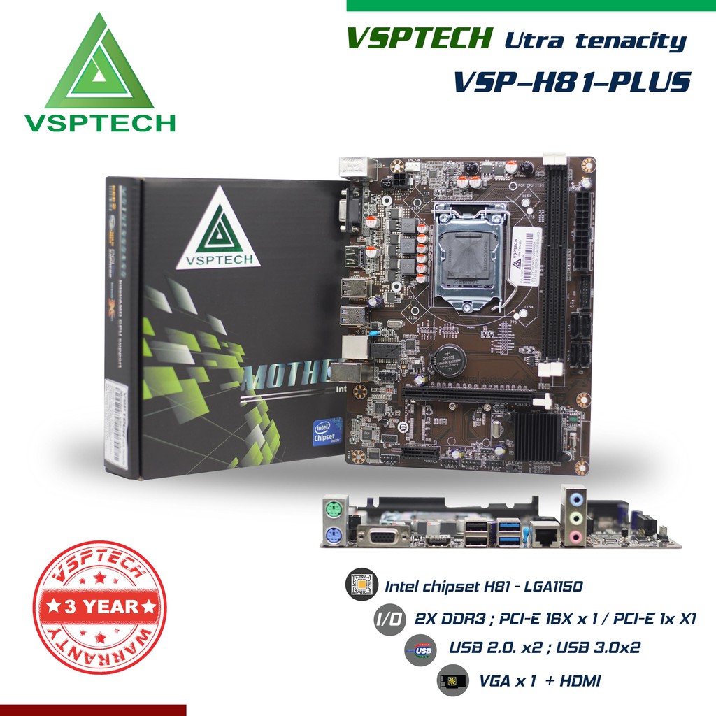 M039 Main VSPTECH H81 PLUS Mới