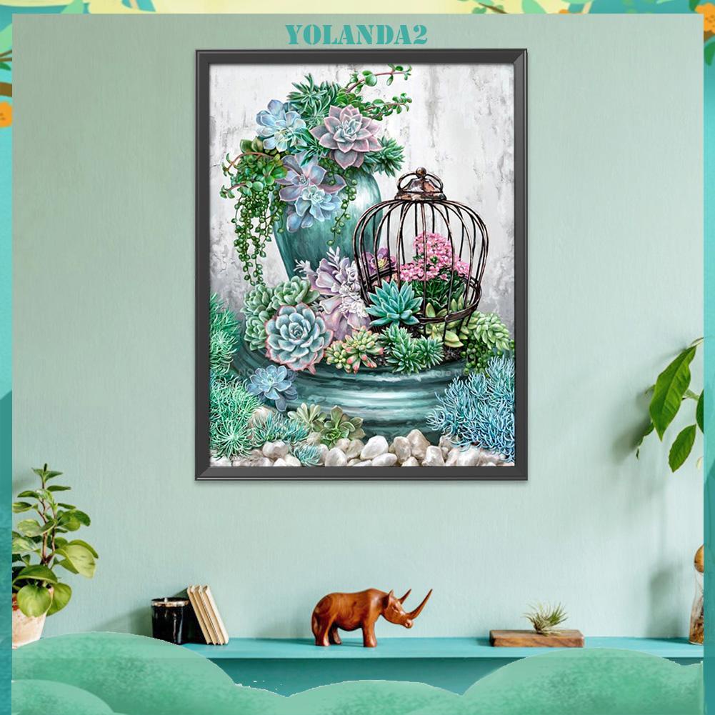 Tranh Thêu Chữ Thập Họa Tiết Hoa 11CT 40x50cm