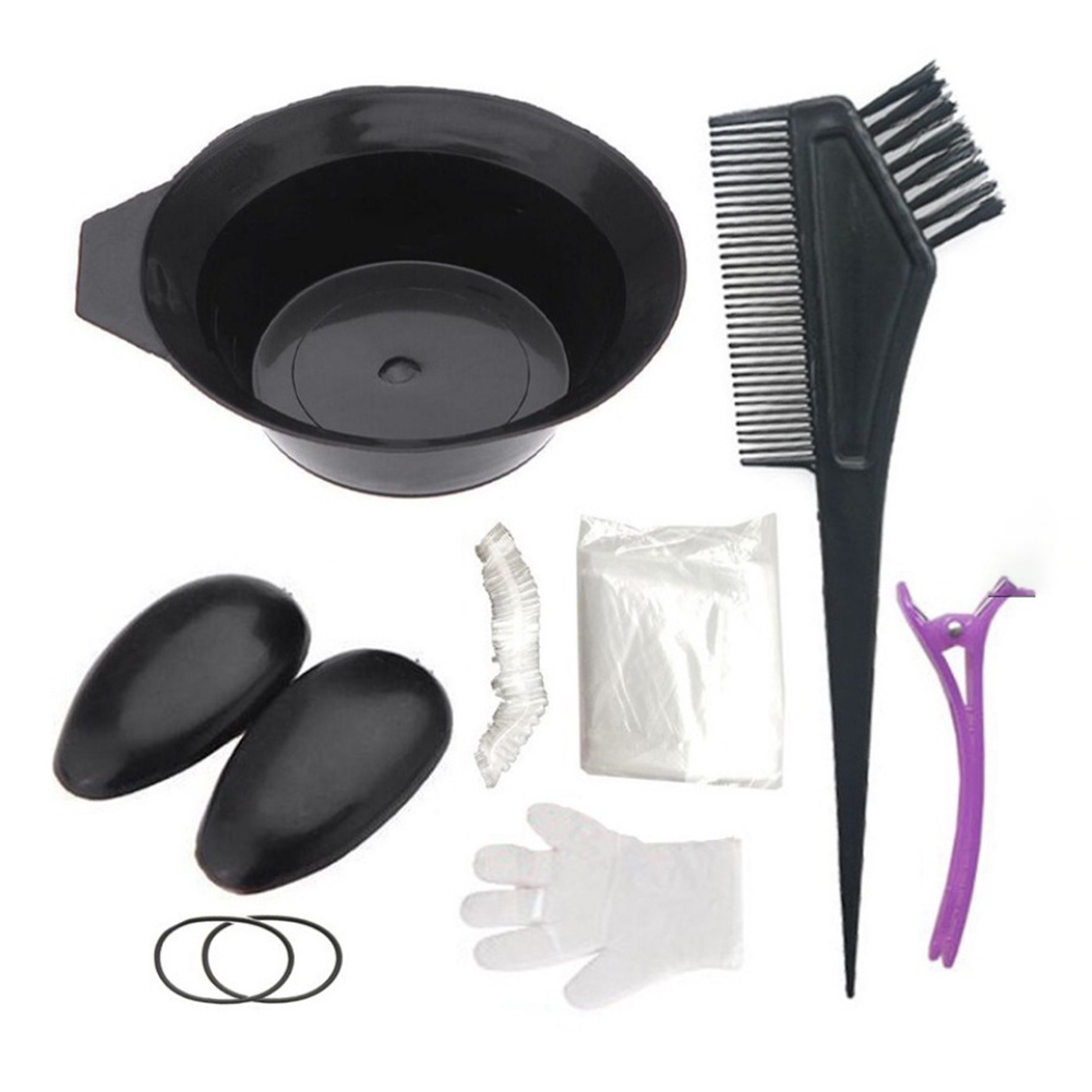 Bộ Dụng Cụ Nhuộm Tóc Gồm Bát Đựng Dầu/Găng Tay/Nón/Dụng Cụ Làm Tóc