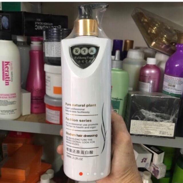 Keratin phục hồi tóc hư nát Fa Sheng Yuan HIỆU ÔNG GIÀ chuyên nghiệp cho salon 600ml