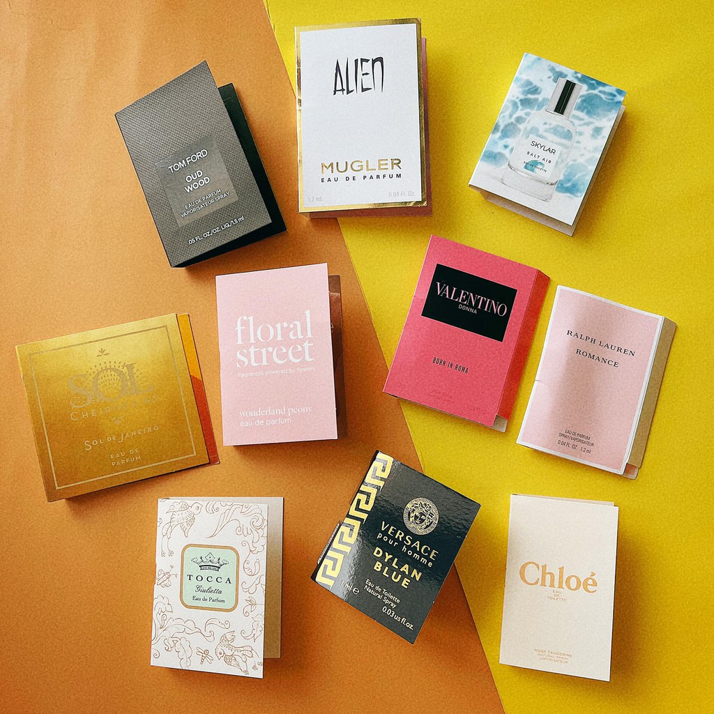 Set 10 vial nước hoa các mùi