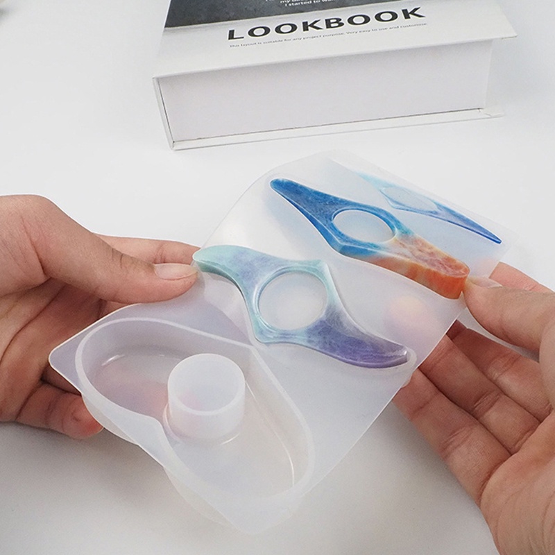 Khuôn Silicone Làm Thẻ Đánh Dấu Trang Sách Bằng Resin Epoxy Pha Lê Thủ Công DIY