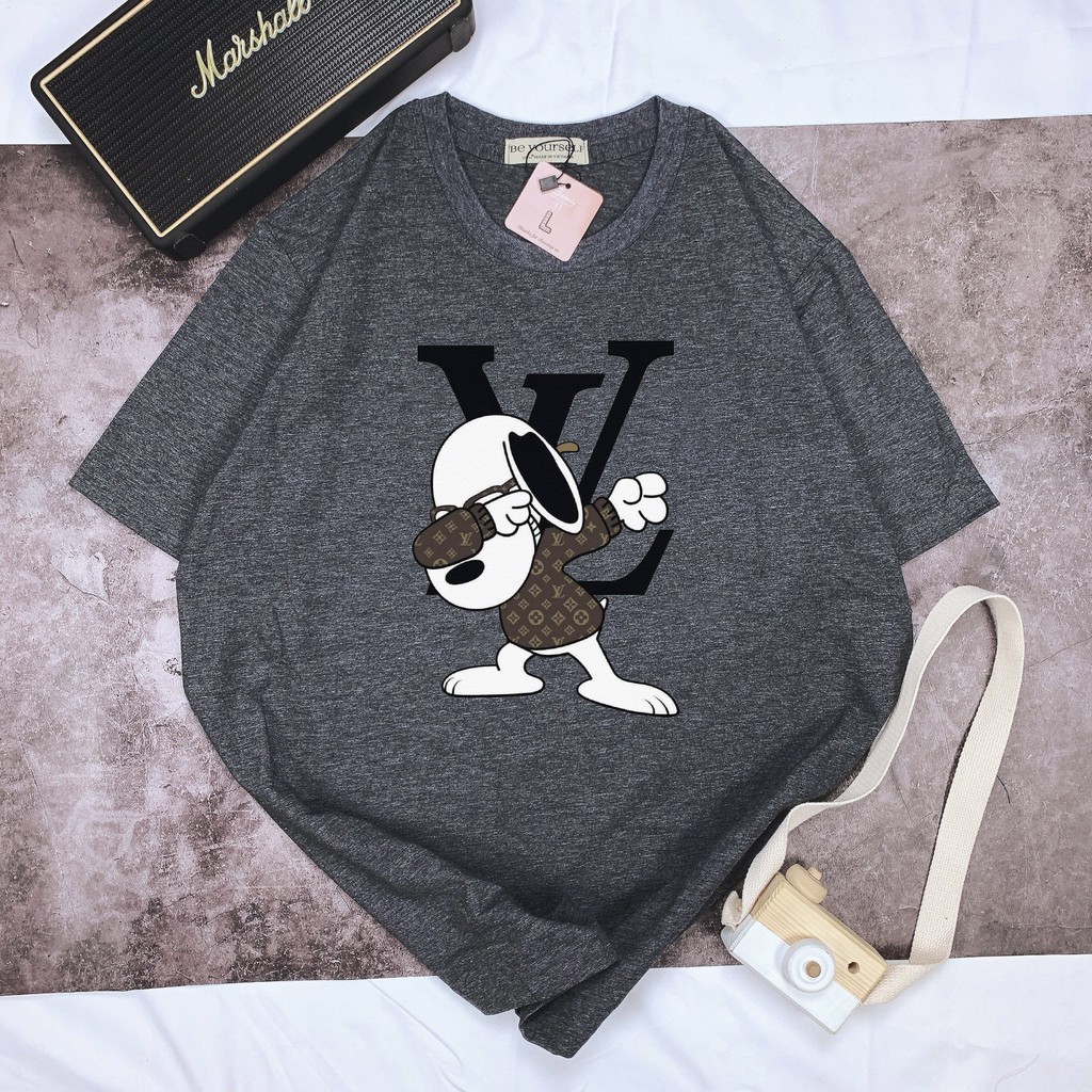 - Áo thun tay ngắn Be Yourself unisex size M L XL - SNOOPY