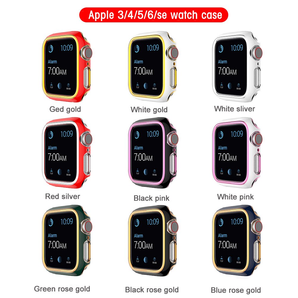 Vỏ Bảo Vệ Mặt Đồng Hồ Thông Minh Mạnh Mẽ Dành Cho Apple Watch Series 6 5 4 3 2 1 Size 38mm 40mm 42mm 44mm