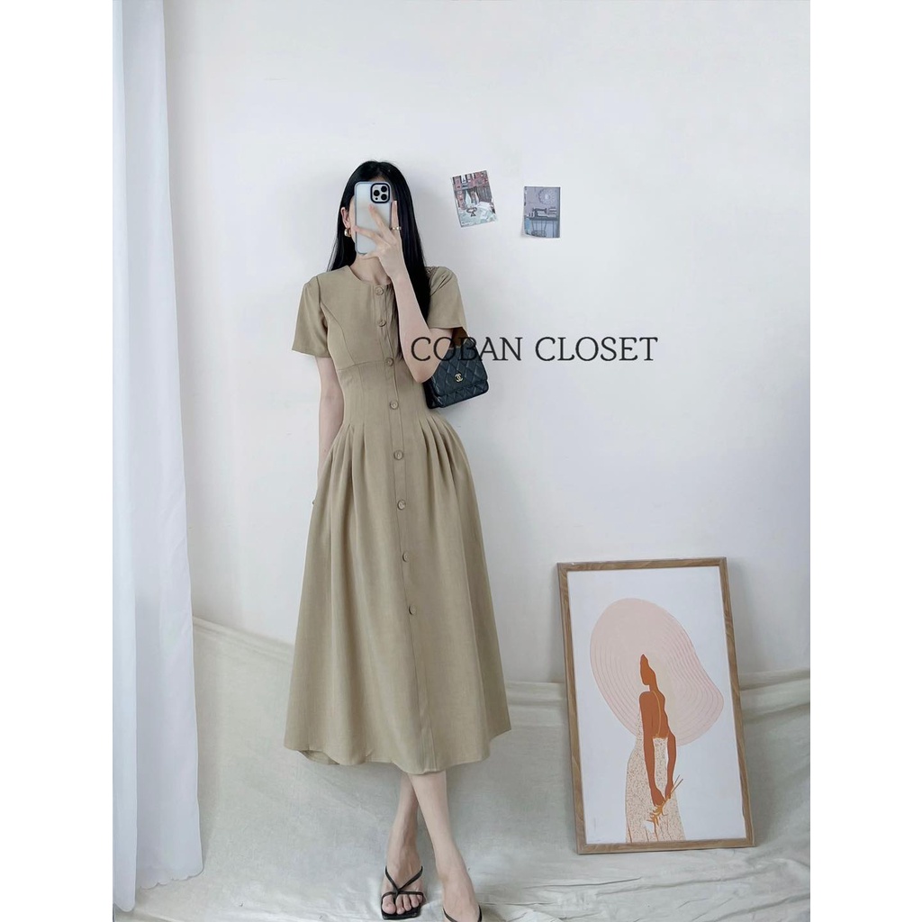 ĐẦM DÀI XẾP LY EO