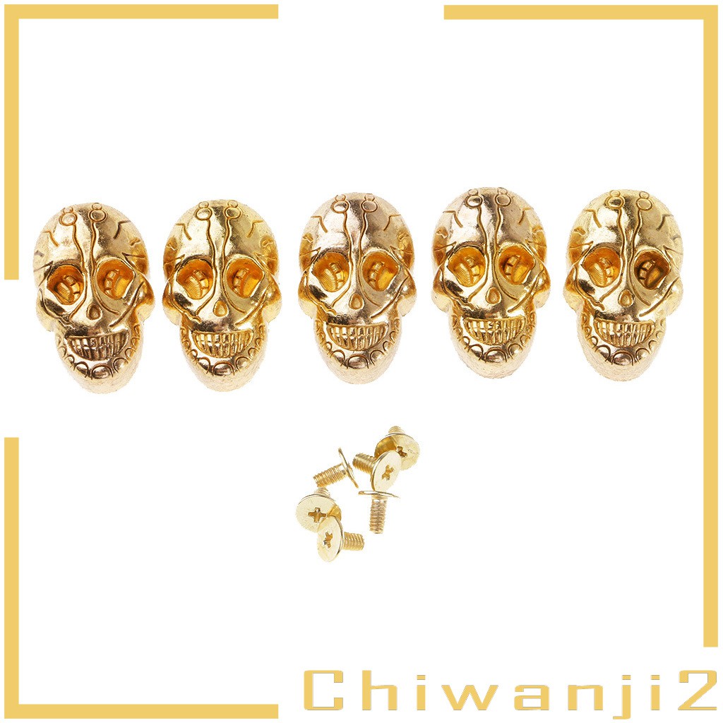 Set 5 Đinh Tán Hình Đầu Lâu Bằng Đồng Trang Trí Túi Xách / Giày Da / Giày Cao Gót