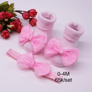 Set Vớ Cho Bé Sơ Sinh Đầy Tháng Co Dãn Tốt