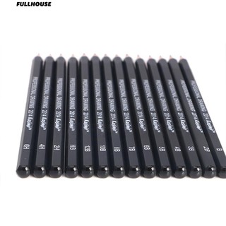 💎♥ 14 Pcs/Set 6H - 12B Professional Artist Sketch Drawing Pencil Craft Tool