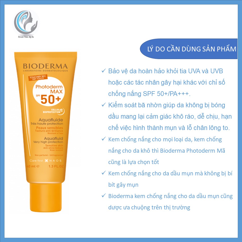 Kem chống nắng cho da dầu mụn da khô nhạy cảm Bioderma Photoferm MAX 50+ CN10