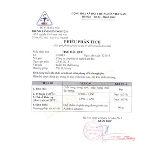 Tinh dầu quế LamHa
