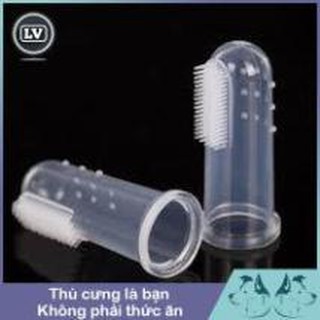 Bàn chải đánh răng silicone cho chó mèo Phụ kiện Long Vũ