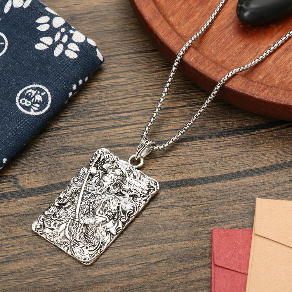 Vòng cổ Mặt Kim Loại Cá Tính Cho Nam Yibo Yuntian