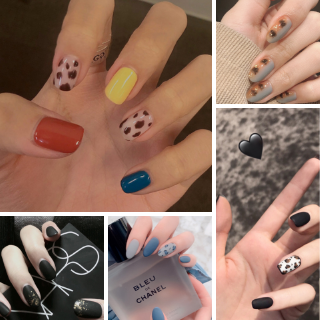 Set 14 Hình Dán Móng Tay Chống Thấm Nước Màu Quyến Rũ