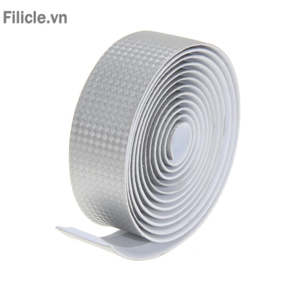 Băng Quấn Ghi Đông Xe Đạp Màu Đen + 2 Dây Cột Bằng Sợi Carbon