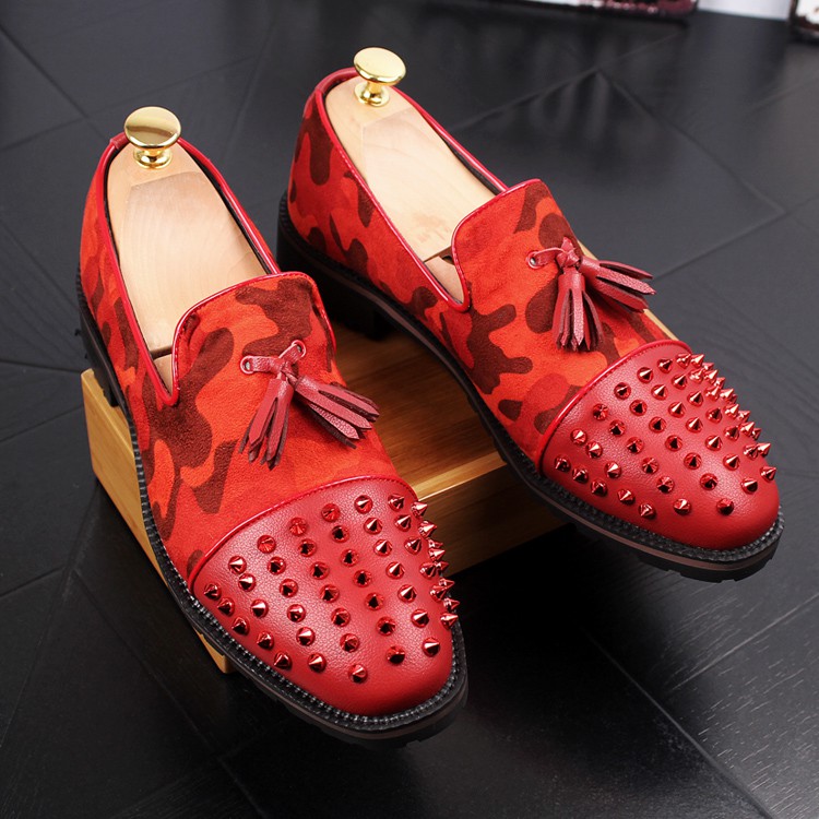 Giày lười nam L397-12 da lộn thời trang của Red Stras (Da bò)