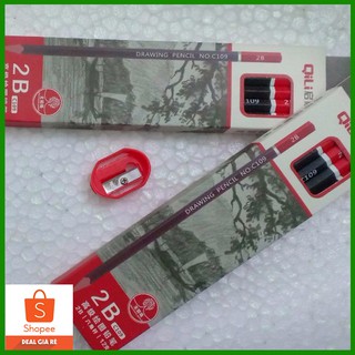 Hộp 12 bút chì 2b tặng kèm 1 gọt chì.