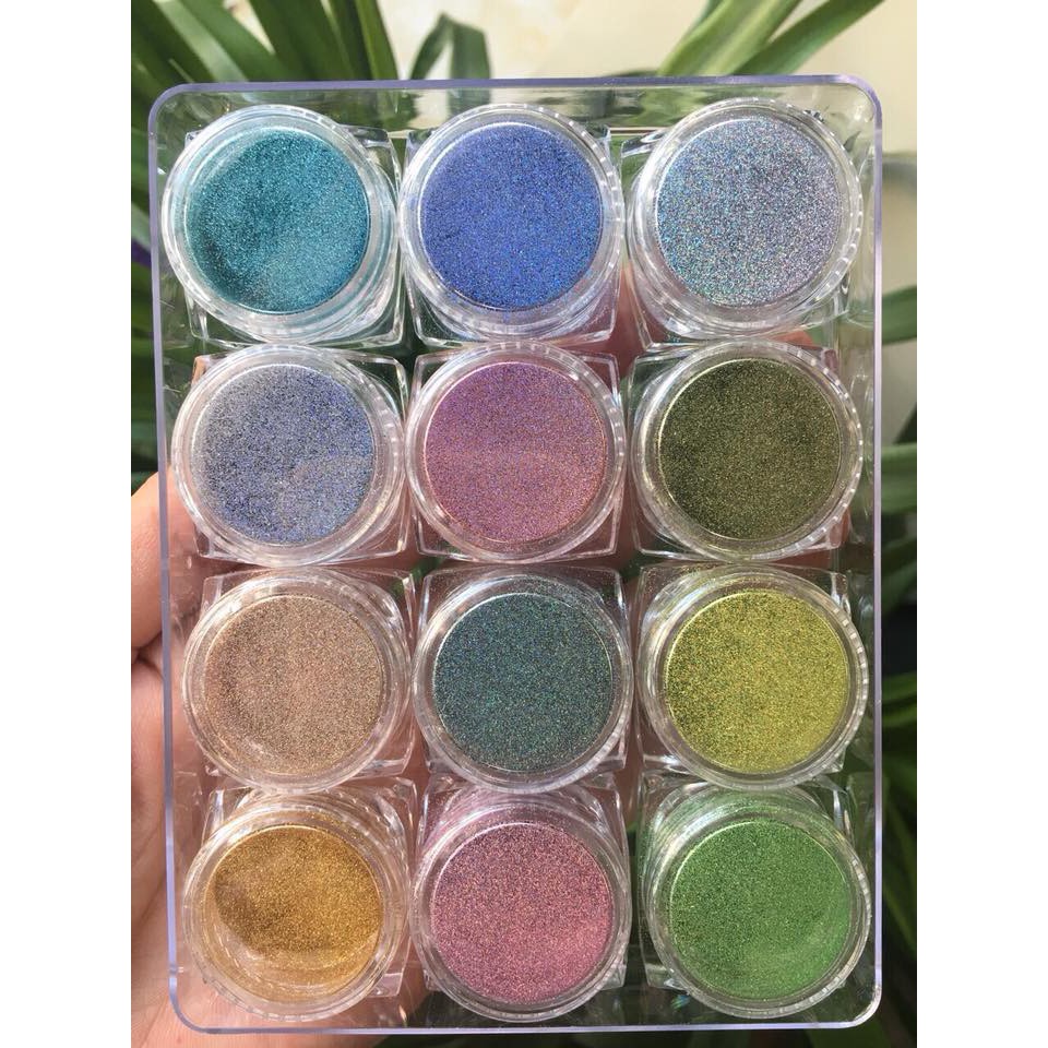 Sét Bột Nhũ Cầu Vồng 12 Màu Cực Xinh
