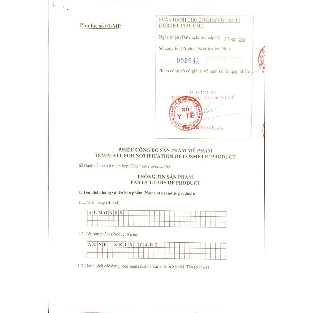 Cao mụn đông y Almonds Acne skin care 15gr dứt điểm các loại mụn