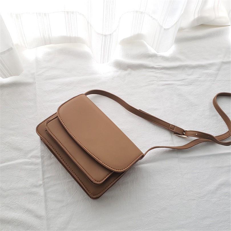 128801 Túi Đeo Chéo Dáng Vuông Nhỏ Kiểu Retro Cá Tính