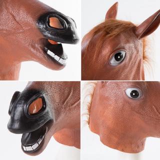Mặt Nạ Đầu Ngựa Cao Su Hóa Trang Halloween