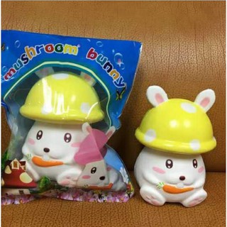 Squishy thỏ nón ngậm cà rốt lei lei