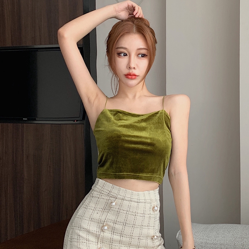 SUXI Áo tank Top Ôm Dáng Thời Trang Mùa Xuân Hàn Quốc Cho Nữ